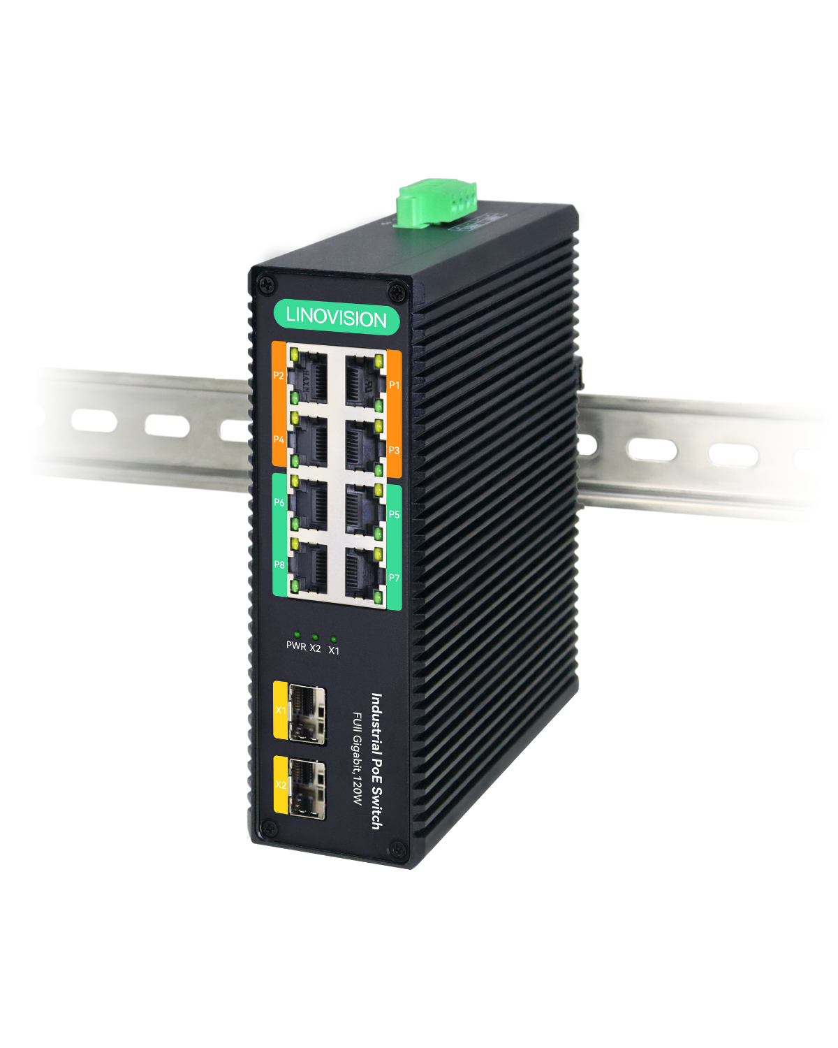 مفتاح صناعي جيجابت كامل بـ 8 منافذ BT 90W مع  SFP 2 ارتباط الصاعد