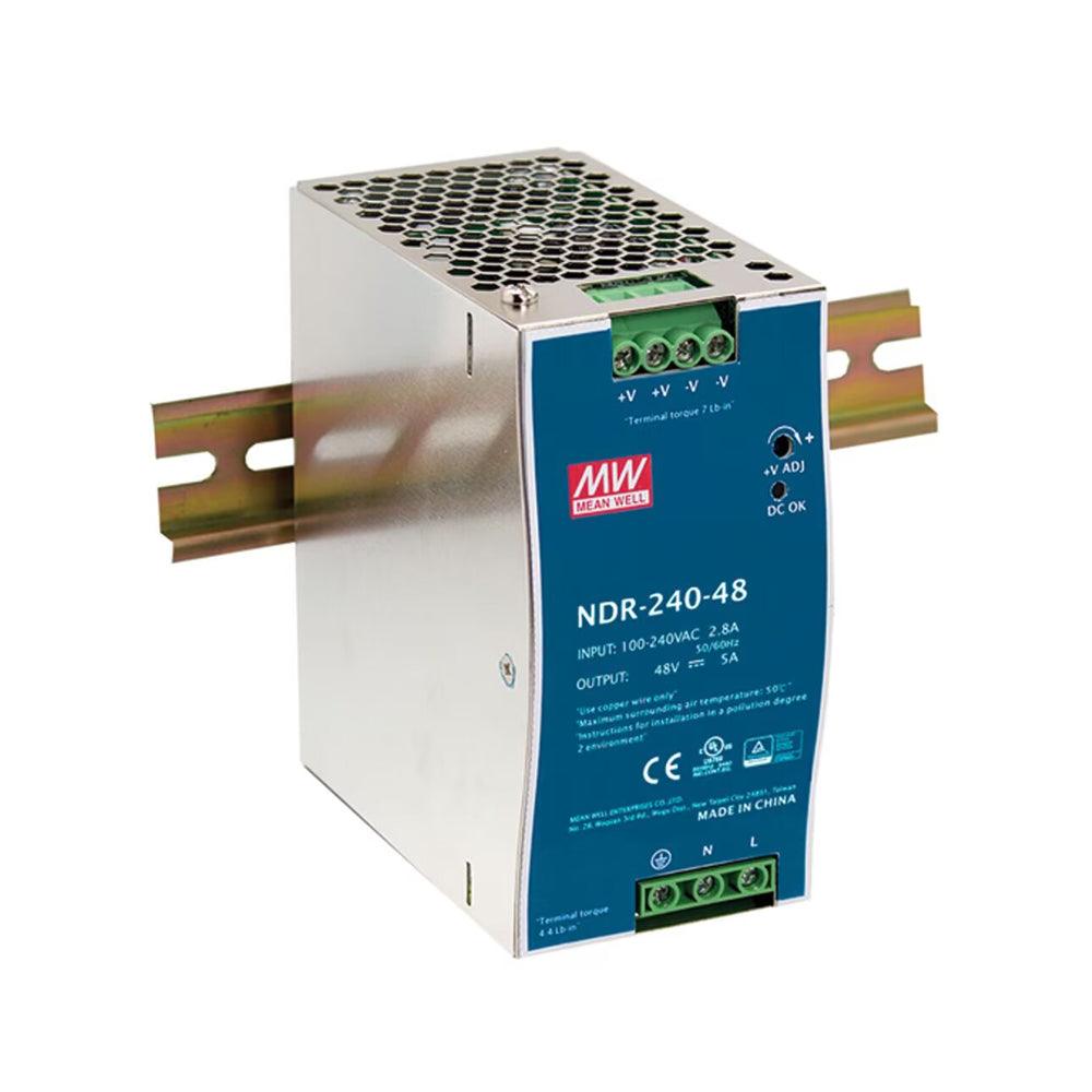 مصدر طاقة 240W MEAN WELL NDR-240-48 سكة DIN